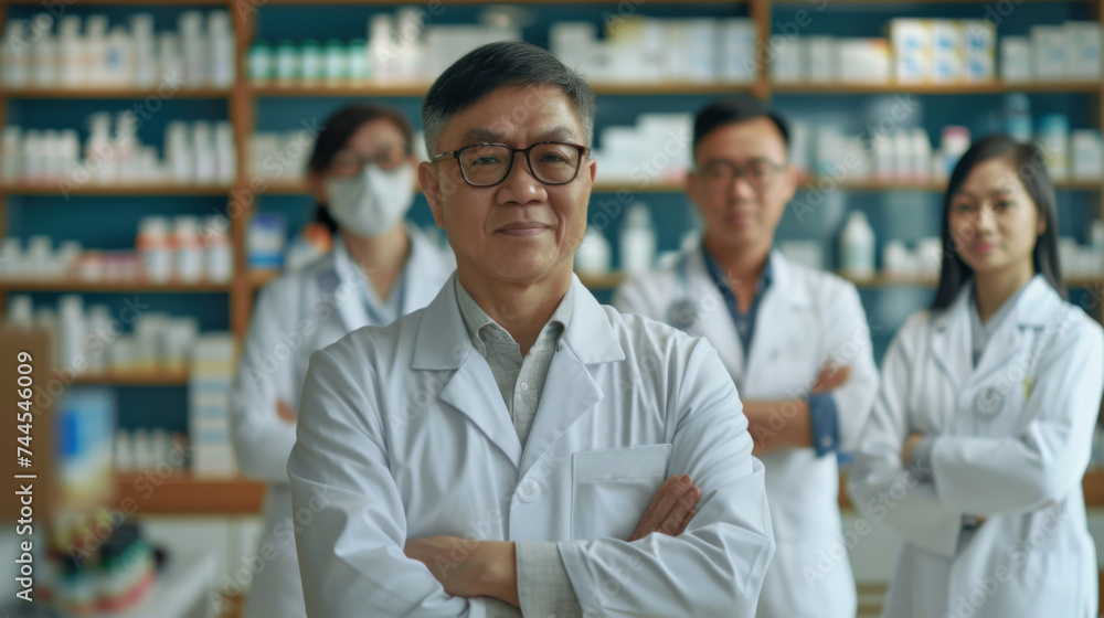 Fototapeta premium Group of pharmacists standing together
