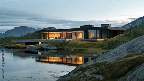 With sweeping views of the glaciallycarved fjord this architectural masterpiece seamlessly integrates with the landscape providing a harmonious blend of natural and manmade photo