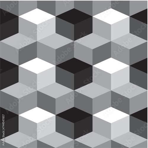 black and white texture cubes abstract