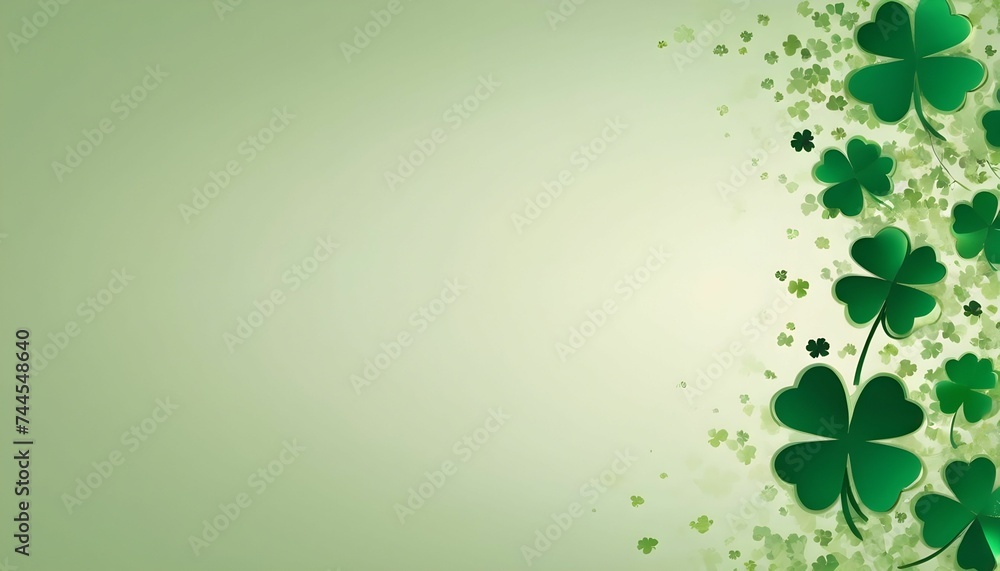 Abstract St. Patrick's Day banner background. Clover leaves on green background for banner and website created with generative ai
Abstract St. Patrick's Day banner background. Clover leaves on green background for banner and website created with generative ai