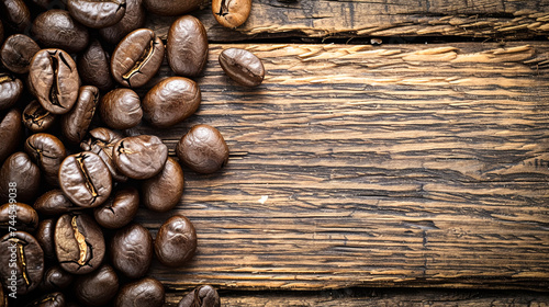 Coffee beans: Fragrant richness, morning ritual, brewing anticipation, essence of vitality and awakening.