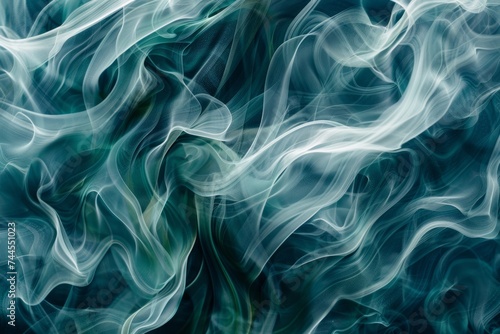 Abstract background with swirling patterns in shades of blue and green with a hint of light suggesting movement or energy.