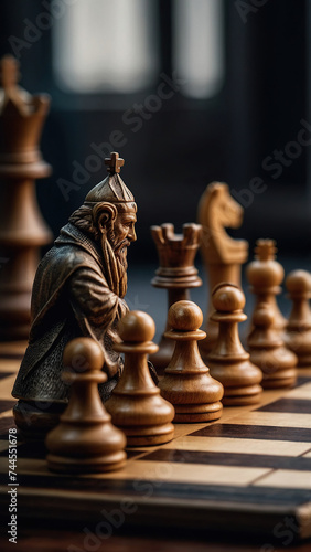 The charming beauty and wisdom of chess pieces