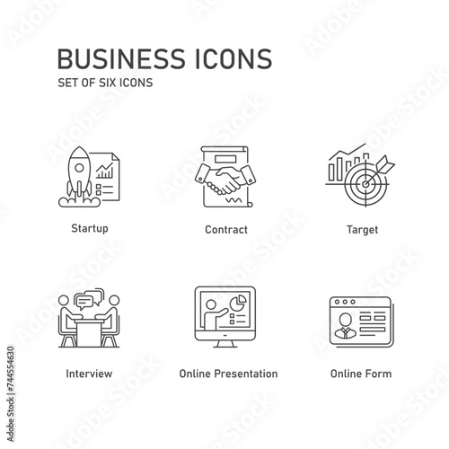 Startup Finance Vector Icon Set photo