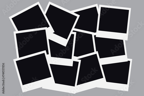 12 photo collage template. vector illustration, new collections