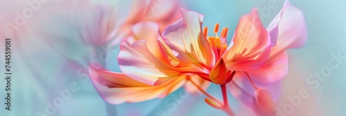 Macro of a colorful flower in movement © Simone