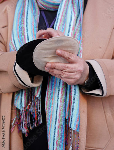 Close up of ostomy bags. World Cancer Day. Oncology day photo