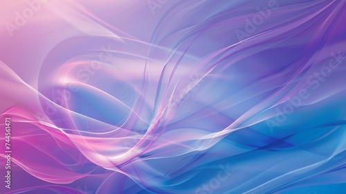 Swirling purple and blue lines create an enchanting abstract background, ideal for wallpaper and design projects, adding a touch of sophistication to any composition