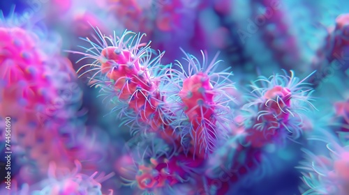 Cactus Calm: A macro view of the serene beauty of a cactus plant © BGSTUDIOX