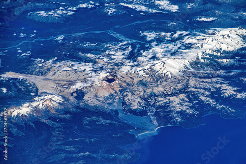 Katmai National Park, Alaska. Digital enhancement of an image by NASA