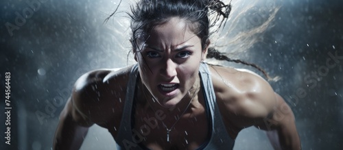 Inspiring gym photo that captures determination and energy.
