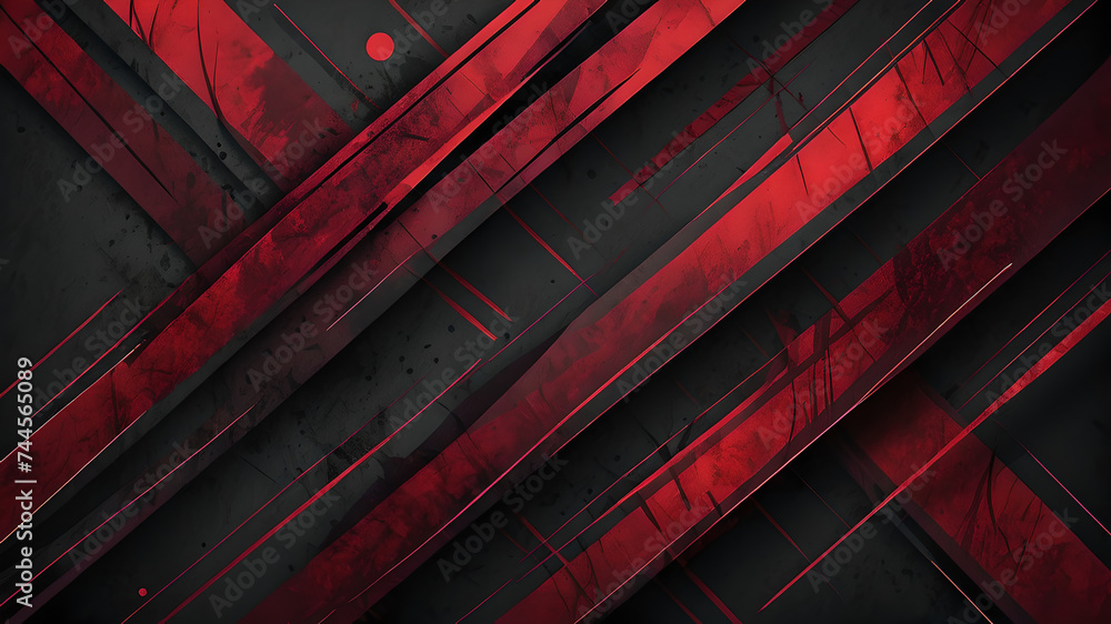 Abstract futuristic 3D black and red background with lights as wallpaper illustration Abstract futuristic 3D black and red background with lights as wallpaper illustration