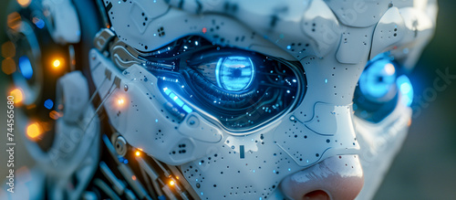 close up of an ai robot