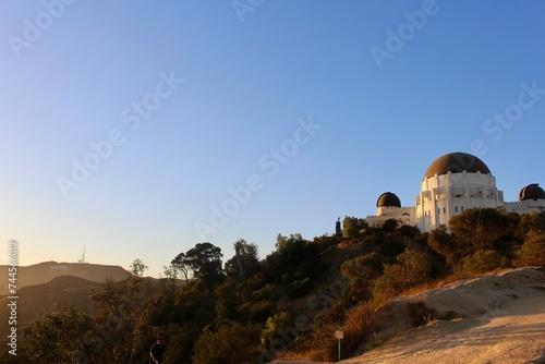Griffith Park observatory golden hour California USA