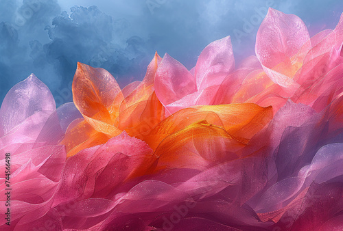 Pink lotus flower, background for graphics use. Created with Ai