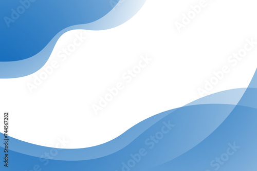 Blue wave modern background with white space for text and message. template design