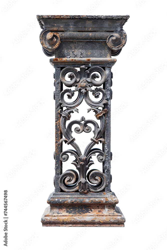 Iron pillar, isolated no background, transparent Iron pillar, isolated no background, transparent