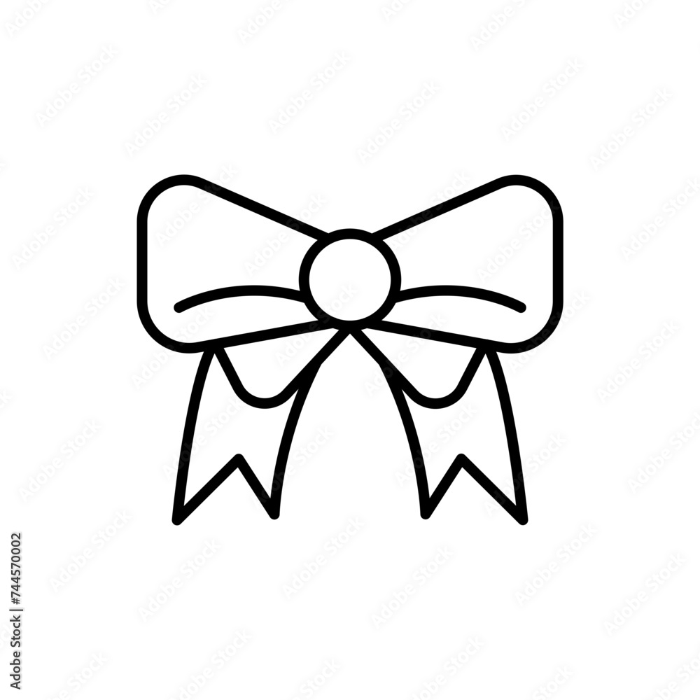 Ribbon bow outline icons, minimalist vector illustration ,simple transparent graphic element .Isolated on white background Ribbon bow outline icons, minimalist vector illustration ,simple transparent graphic element .Isolated on white background