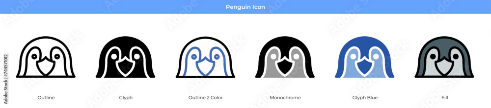 Penguin Icon Set Penguin Icon Set