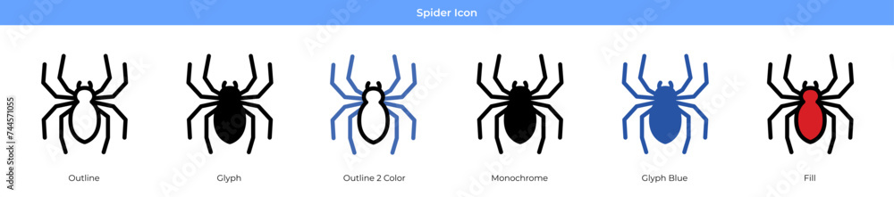 Spider Icon Set Spider Icon Set