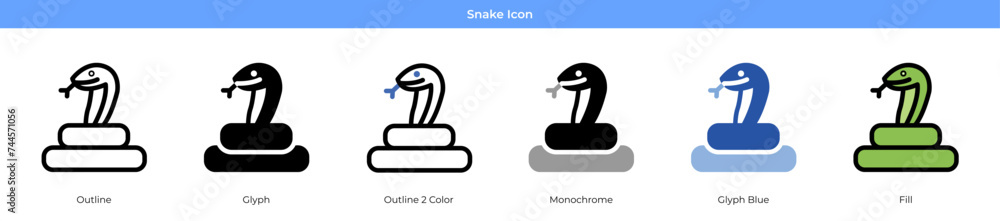 Snake Icon Set Snake Icon Set