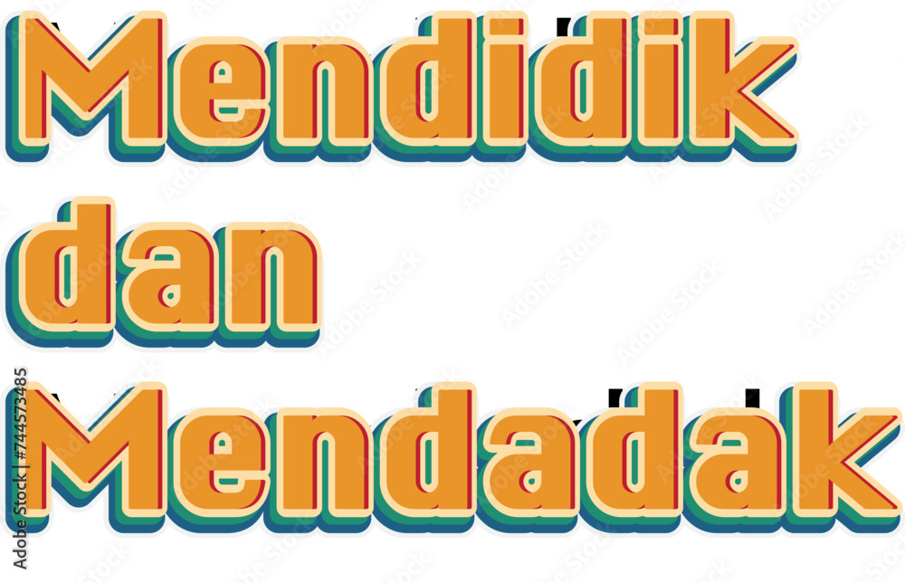 Airlangga University retro text stickers