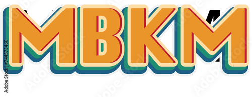 Airlangga University retro text stickers