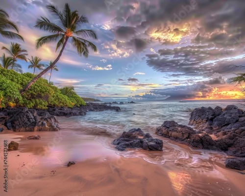 A serene island landscape in hawaii awaits exploration, world heritage day banner