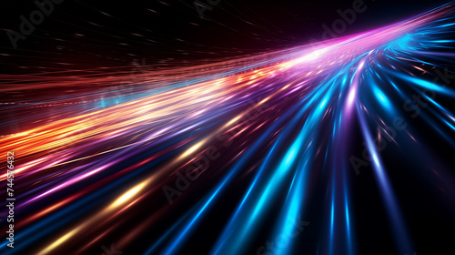 optical data concept. high speed internet concept. fast moving illustration. abstract background of light