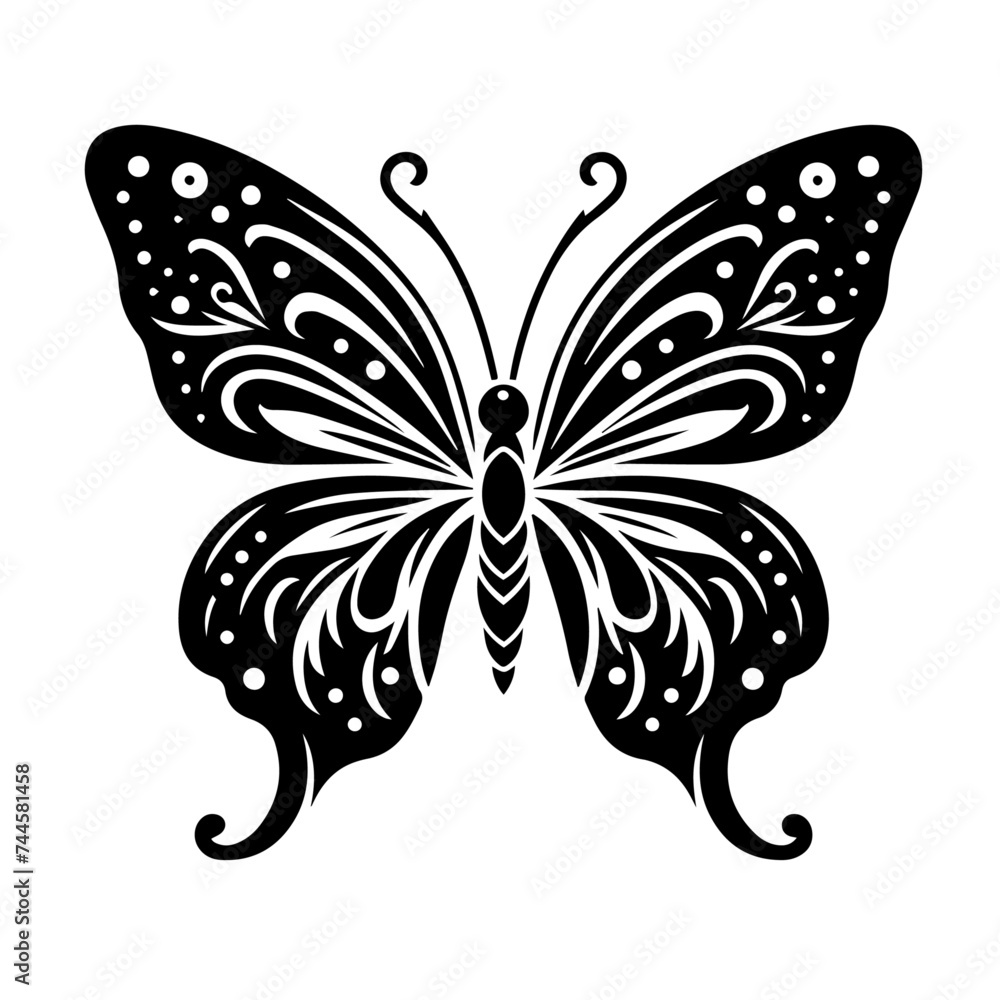 butterfly vector on white background butterfly vector on white background