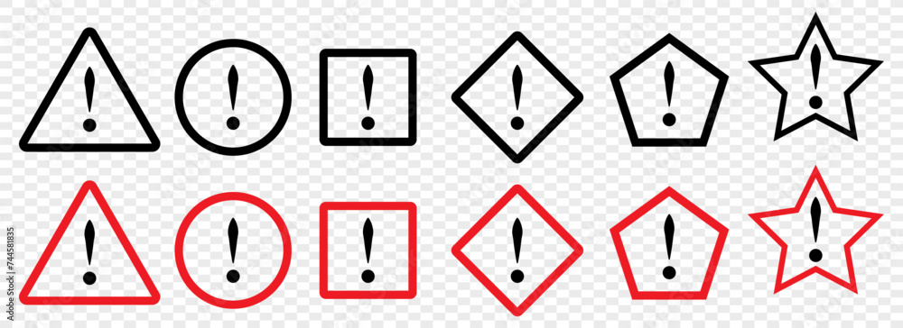 Danger warning signs, attention signs symbols, vector illustration. Danger warning signs, attention signs symbols, vector illustration.