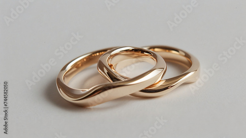 Simple traditional curved gold wedding ring.