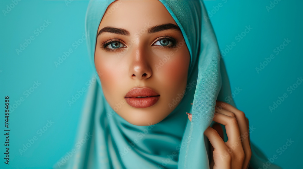 Culturally Inspired: Studio Portrait of Woman in Hijab Culturally Inspired: Studio Portrait of Woman in Hijab