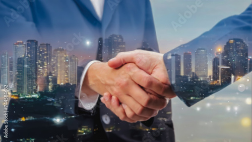 Business handshake, Business people shaking hands
