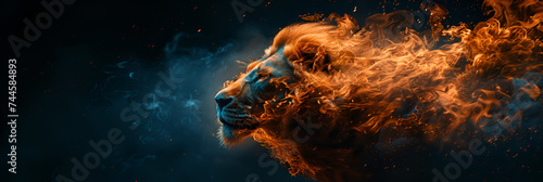  The Intense Gaze of a Tiger Amidst Flames