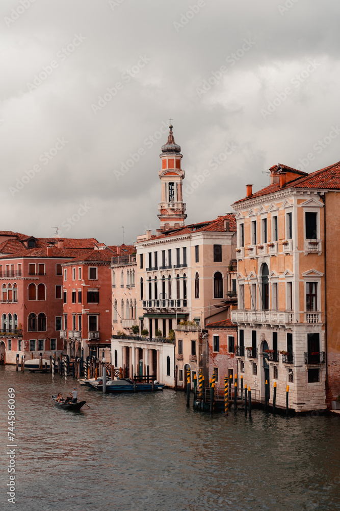 Lone Gondola in Venice cross