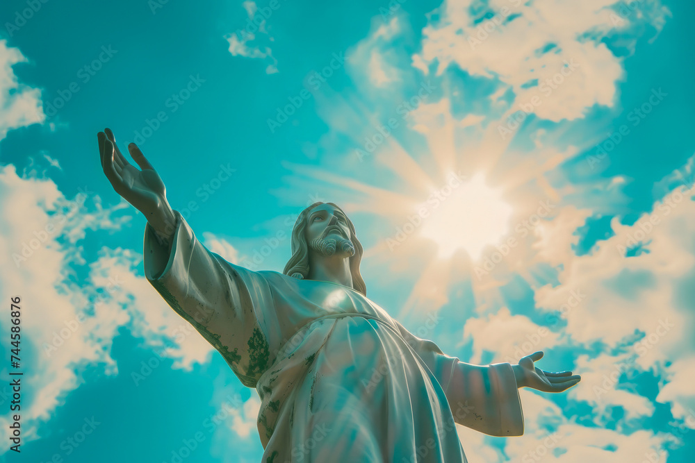 Obraz premium Holiness Revealed: Jesus Christ Embracing the World