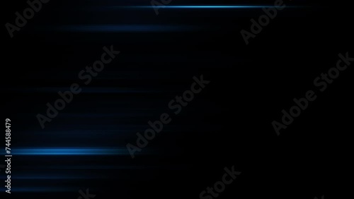 Abstract loop blue horizontal striped gradient lines animation background. 4K animation motion striped lines background with the effect of shadows and volume. Abstract design. 