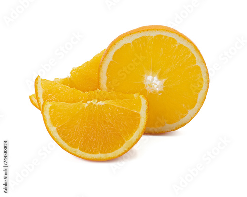 Orange slice isolated on white background Clipping Path