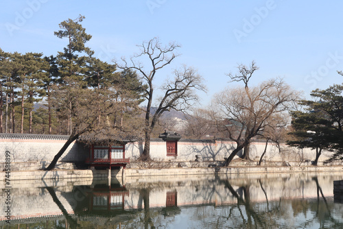 Photography Gyeonghoeru Pavilion, Gyeongbokgung Palace in Seoul, Korea