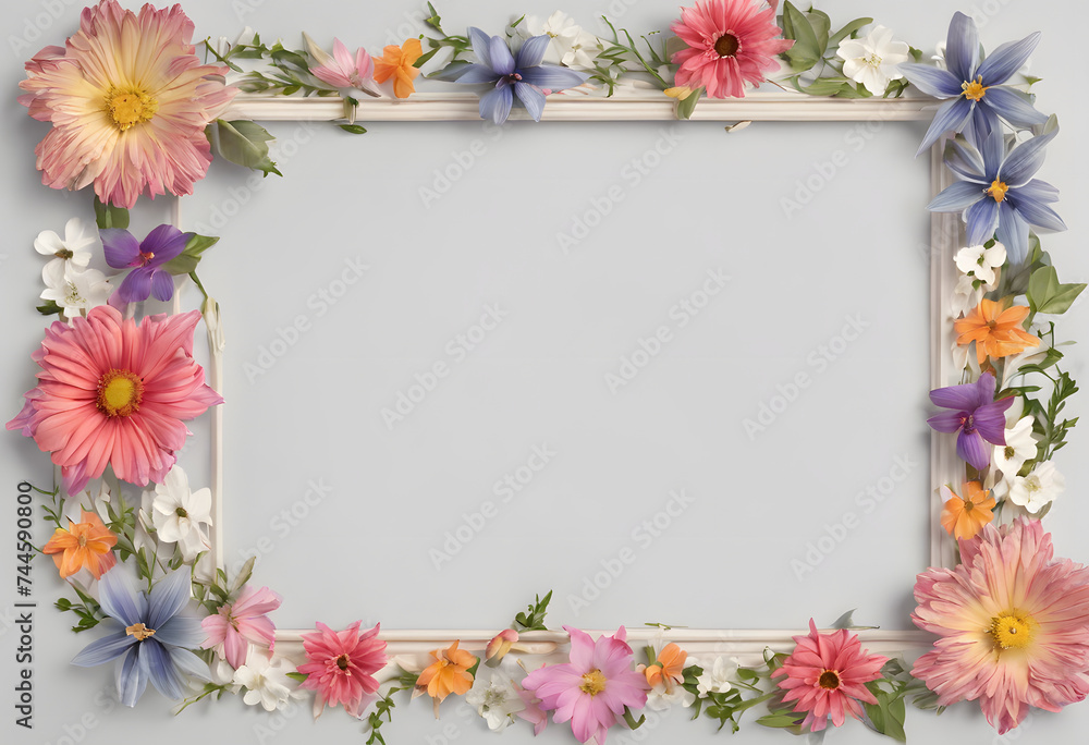 Flowered frame. Flowered frame.