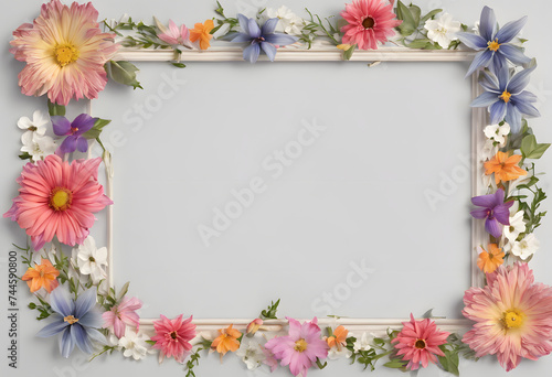 Flowered frame.