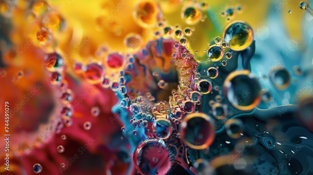 Vivid Ferrofluid Symphony. Generative AI Vivid Ferrofluid Symphony. Generative AI