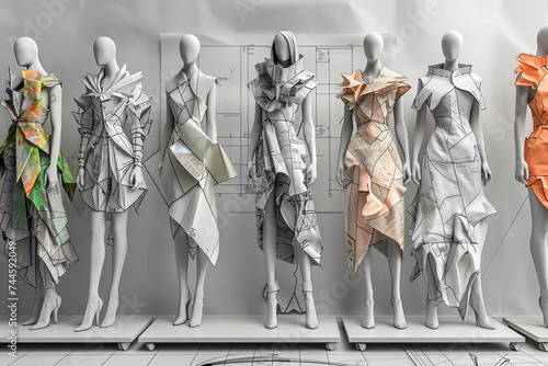 Virtual fashion design creating avant garde outfits in digital studios innovative and stylish