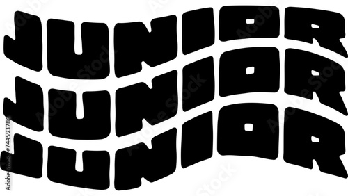 Highschool Junior Vector Image in a Thick Wavy Font