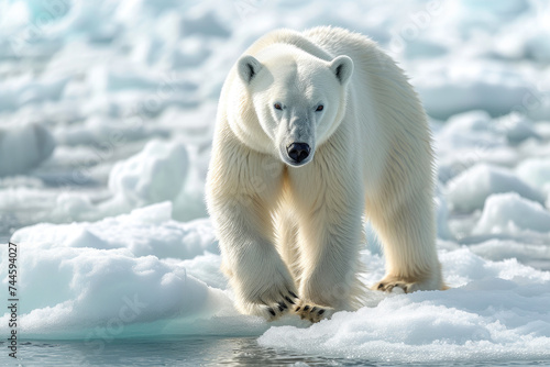 Arctic Sentinel: Polar Bear's Frozen Passage