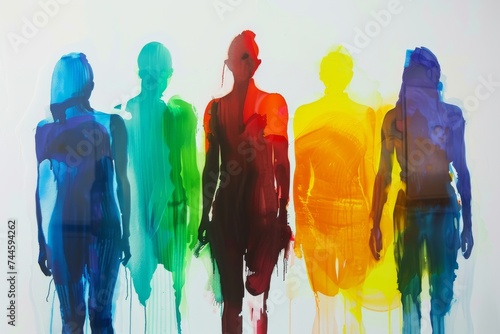 LGBTQ Pride dazzling. Rainbow lgbtq+ drag queens colorful follower diversity Flag. Gradient motley colored royal blue light LGBT rights parade festival calmness diverse gender illustration