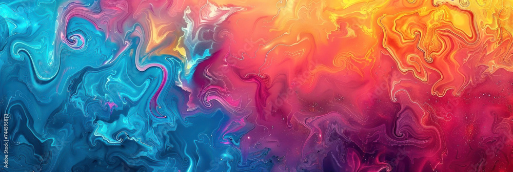 Dive into the mesmerizing swirls of this vibrant abstract art