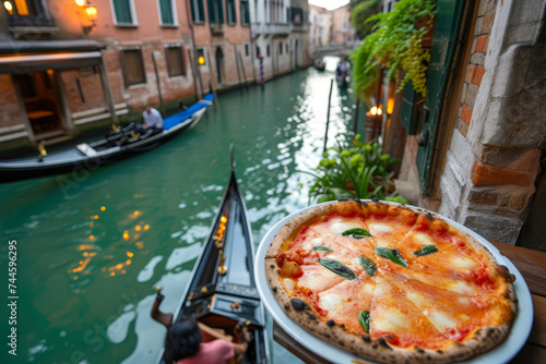 Pizza Passion in Venice: A Culinary Adventure Amidst Architectural Beauty © Andrii 