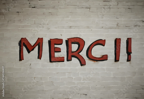 The french word "Merci" .